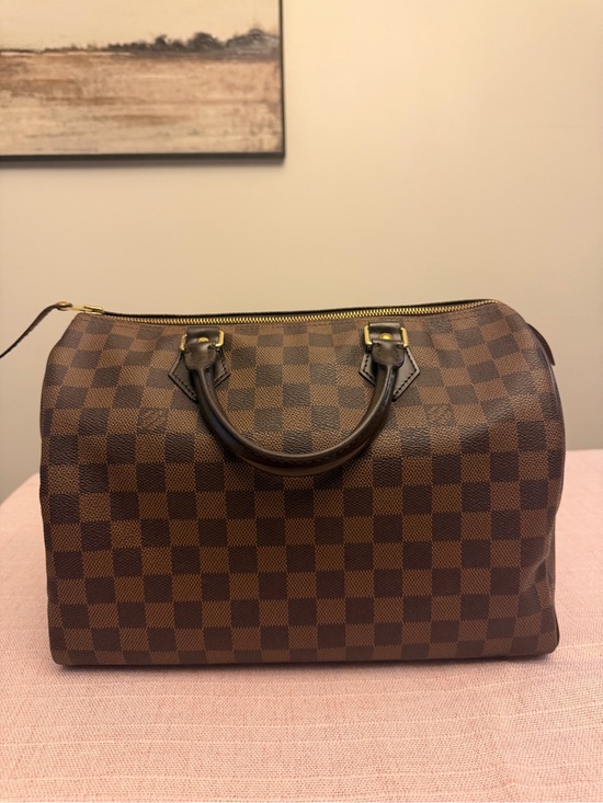 Louis Vuitton Handbags - Men's Brown Checkered Top-Handle Bag